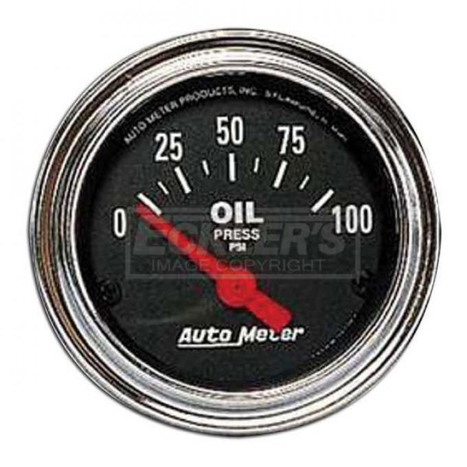 Firebird Oil Pressure Gauge, Chrome, AutoMeter