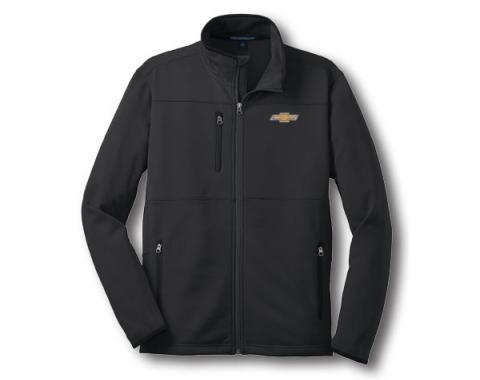 Chevy Jacket, Zippered Pique Fleece, Black | Large