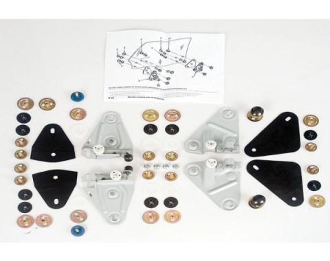 Camaro Door Glass Mounting Plate & Hardware Set, Complete, 1968-1969