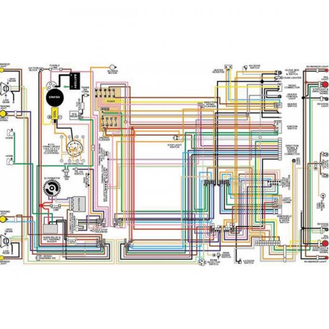 Camaro Color Laminated Wiring Diagram, 1967-1981