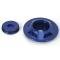 Camaro Shock Tower Caps, Billet Blue Aluminum Finish, 2010-2011