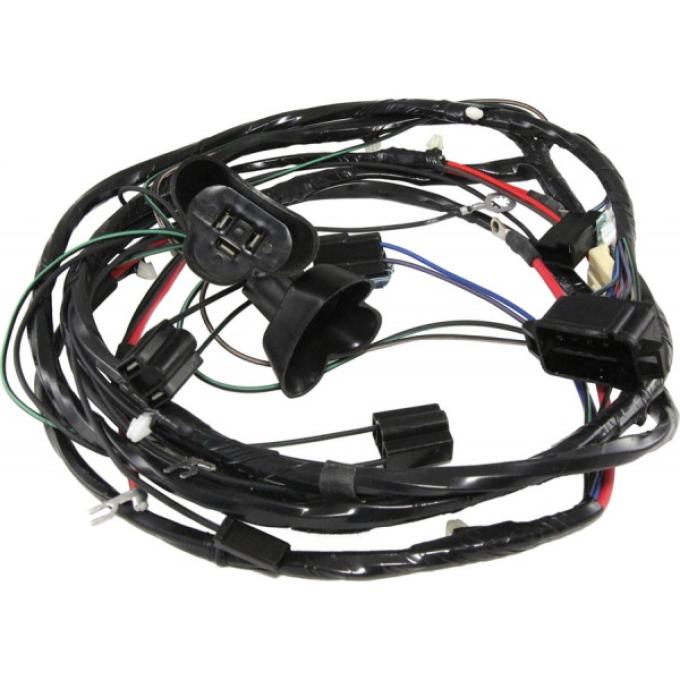Firebird Front Light Wiring Harness, V8, With Rally Gauges,1967