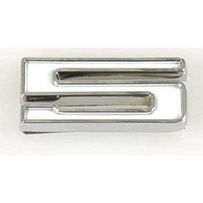 Firebird Engine Size Fender Emblem, Number 5, White, 1967-1969