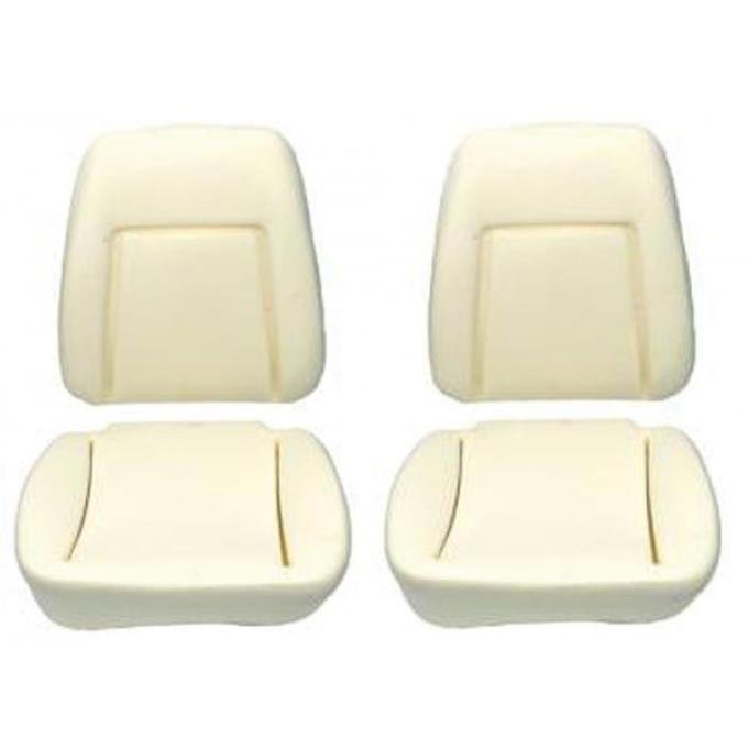 Camaro Bucket Seat Foam Cushions, With Reinforcing Wire, Deluxe Interior, 1969