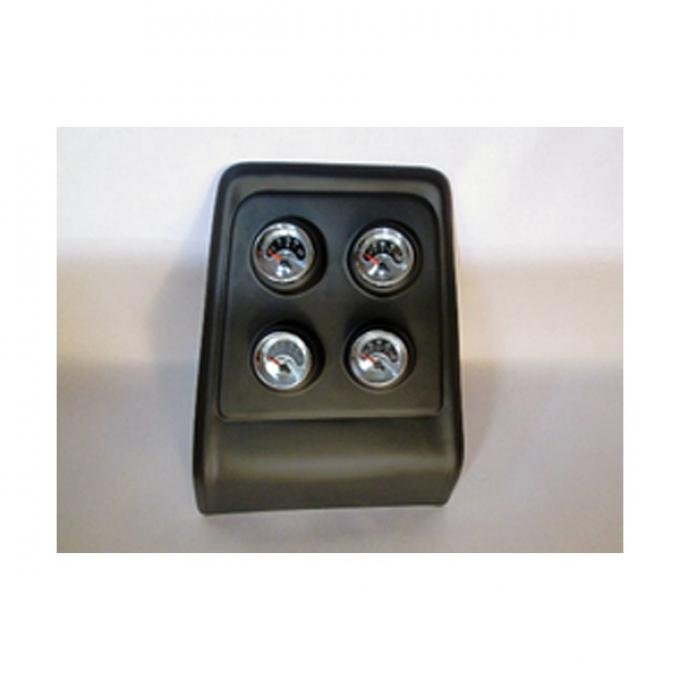 Firebird Instrument Cluster Panel, Brushed Aluminum Finish, With American Muscle Series AutoMeter Gauges, 1967-1968