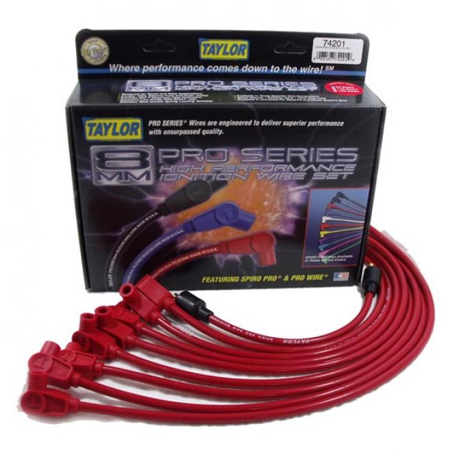 Camaro Taylor Plug Wires, Spiro-Pro Custom, Red, Small Block, 1968-1973