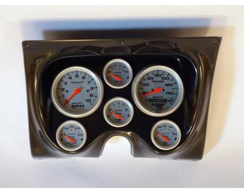 Camaro Instrument Cluster Panel, Carbon Fiber Finish, With Ultra-Lite Series AutoMeter Gauges, 1967-1968