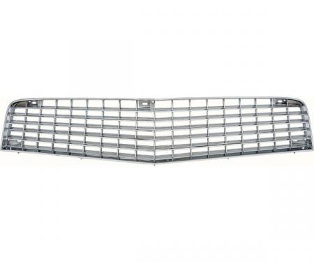 Camaro Berlinetta Upper Grille, Silver With Chrome Accents, 1980-1981