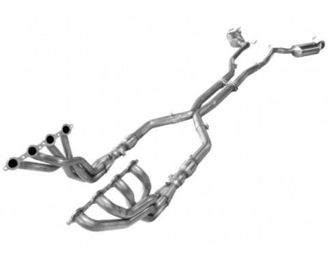 Camaro 1-7/8" x 3" Headers With 3" X-Pipe, Cats And Tips, Off Road Use Only, V8, 2010-2015