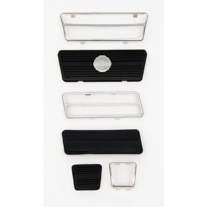 Camaro Pedal Pad Kit, Gas, Brake & Parking Brake, For Cars With Disc Brakes, 1972-1981