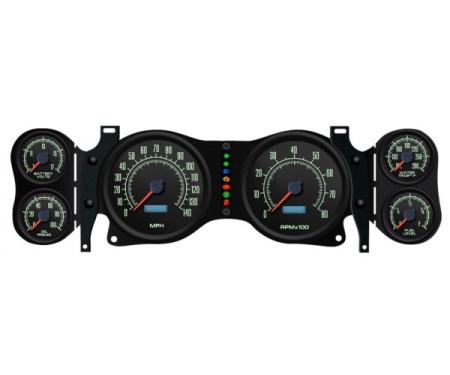 Gen ll Camaro - New Vintage USA 69 Series, 6 Gauge Package, Black Dial, 140 MPH 1970-1978