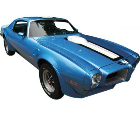 Firebird Decal Set, Trans Am, Blue Stripe on White Car, 1970-1972