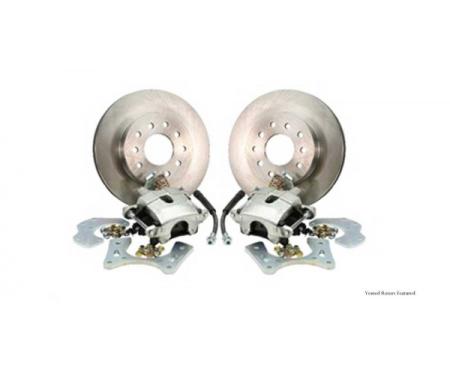 Camaro- Rear Disc Brake Conversion Kit, For Cars With Staggered Shocks And C-Clip Rear End, Drilled And Slotted Rotors, 1970-1977
