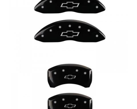 Camaro Caliper Covers, Black, Front & Rear Bowtie Logo, V8,2010-2013
