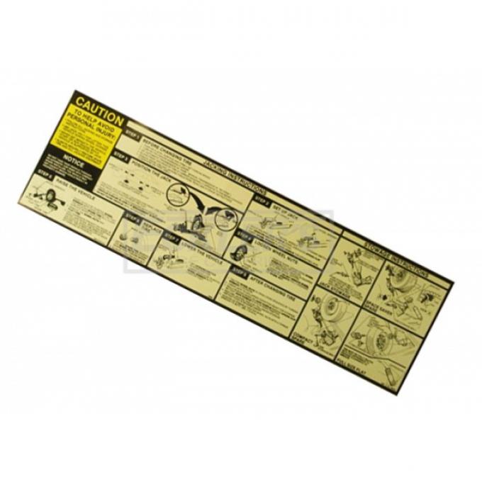 Jack Instruction Decal Firebird 1985-1986