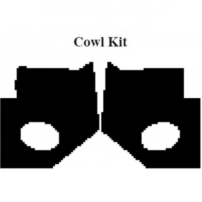 Camaro Insulation, QuietRide, AcoustiShield, Cowl Kit, Coupe, 1967-1969