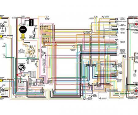 Camaro Color Laminated Wiring Diagram, 1967-1981