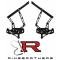 Camaro Billet Aluminum Hood Hinges, Air Frame, Black Anodized, 1967-1969