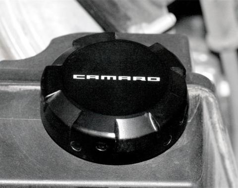 Drake Muscle 2010-2014 Chevrolet Camaro Power Steering Reservoir Cap Cover CA-120007-BLK