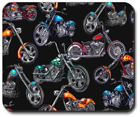 Choppers & Skulls, Black,  Mouse Pad