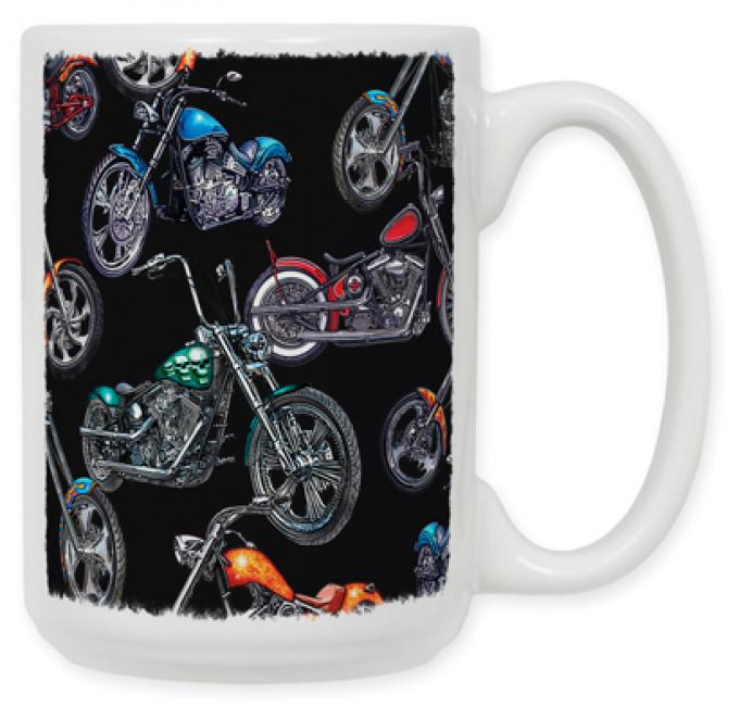 Choppers & Skulls Black Coffee Mug