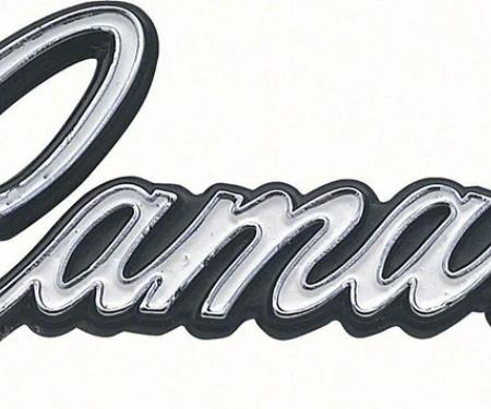 AMD Door Panel Emblems, "Camaro" for Deluxe Interior, LH/RH Pair, 68-69 Camaro K-7754200