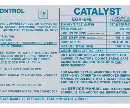 Firebird Trans Am 400 AT Hi-Performance Decal, FB, 1977