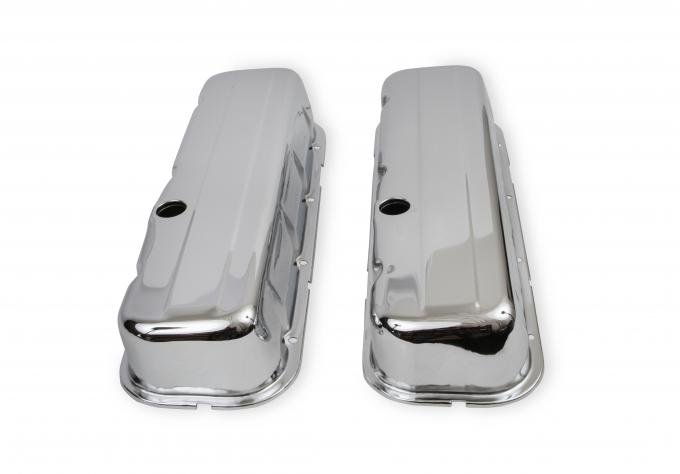 Mr. Gasket Chrome Tall-Style Valve Covers without Baffle 9802