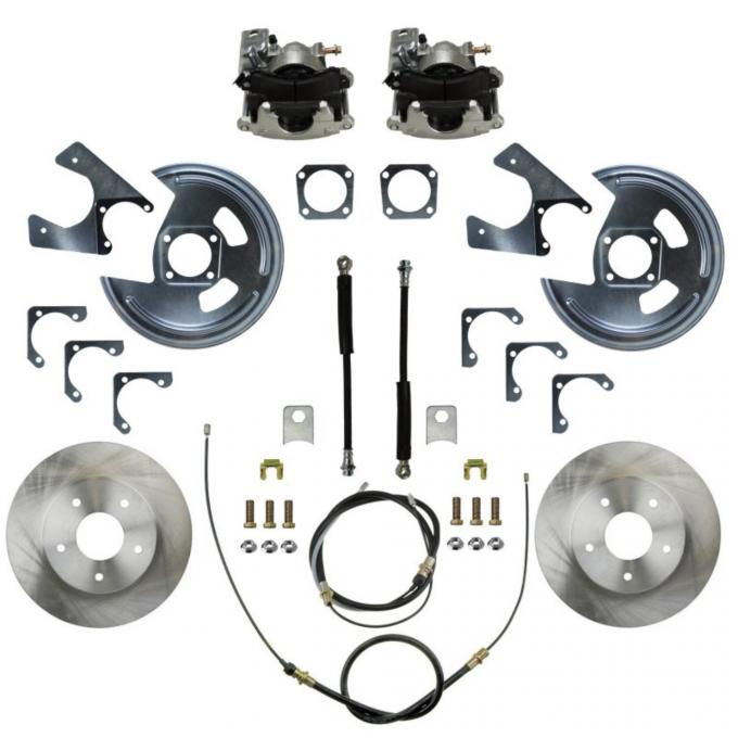 Leed Brakes Rear Disc Brake Kit with Plain Rotors and Zinc Plated Calipers RC1003