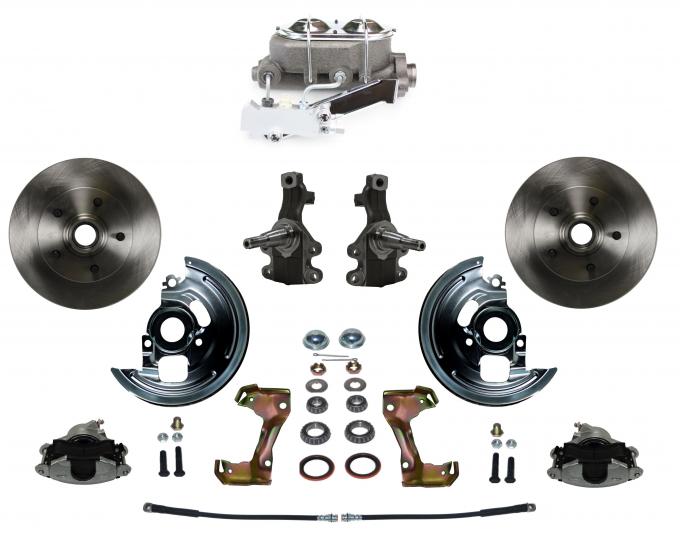 Leed Brakes Manual 2" Drop Spindle Kit with Plain Rotors and Zinc Plated Calipers FC1003-EA3