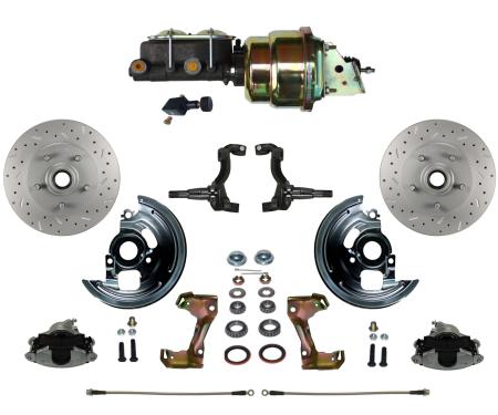 Leed Brakes Power Front Kit with Drilled Rotors and Zinc Plated Calipers FC1002-K105X