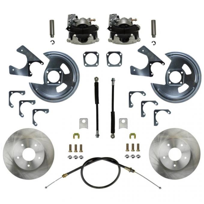 Leed Brakes Rear Disc Brake Kit with Plain Rotors and Zinc Plated Calipers RC1002