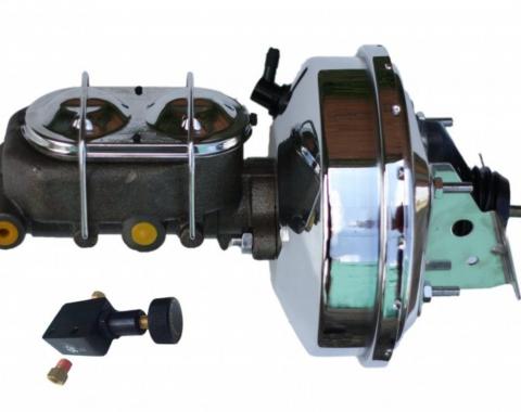 Leed Brakes Power booster kit 9 inch booster 1 inch bore master adj valve(Chrome) PBKT1095
