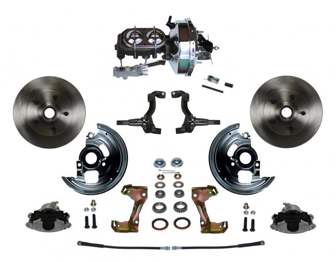 Leed Brakes Power Front Kit with Plain Rotors and Zinc Plated Calipers FC1002-FBB2