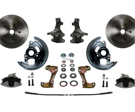 Leed Brakes 2" Drop Spindle Kit with Plain Rotors and Zinc Plated Calipers FC1003SM