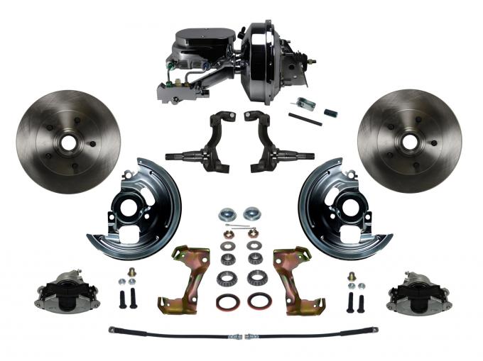 Leed Brakes Power Front Kit with Plain Rotors and Zinc Plated Calipers FC1002-F6B4