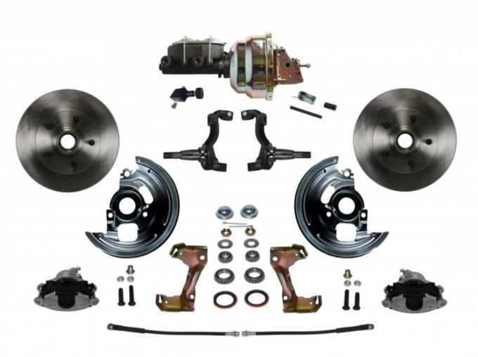 Leed Brakes Power Front Kit with Plain Rotors and Zinc Plated Calipers FC1002-M105