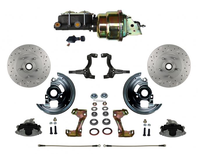 Leed Brakes Power Front Kit with Drilled Rotors and Zinc Plated Calipers FC1002-K105X