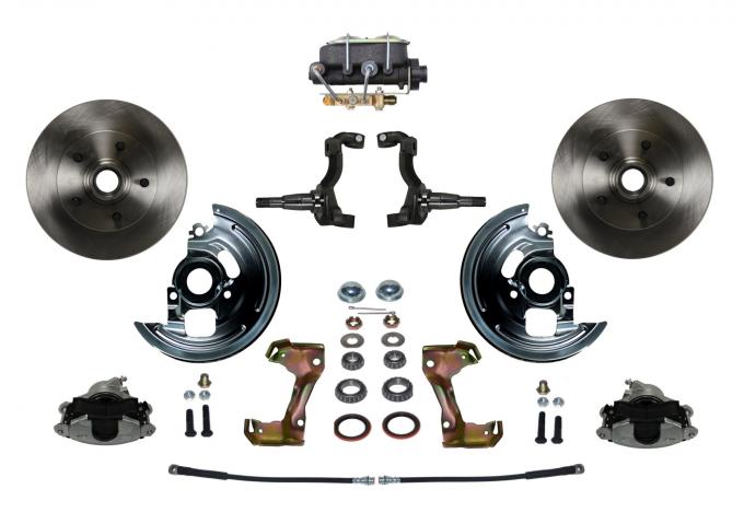 Leed Brakes Manual Front Kit with Plain Rotors and Zinc Plated Calipers FC1002-381