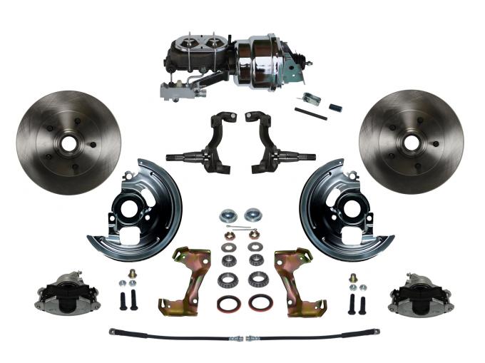 Leed Brakes Power Front Kit with Plain Rotors and Zinc Plated Calipers FC1002-LBB4