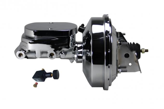 Leed Brakes Power booster kit 9 inch booster 1-1/8 inch flat top adj valve (Chrome) PBKT1080