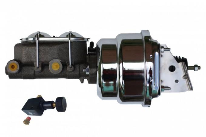 Leed Brakes Power booster kit 7 inch dual booster 1 inch bore master adj valve(Chrome) PBKT1031