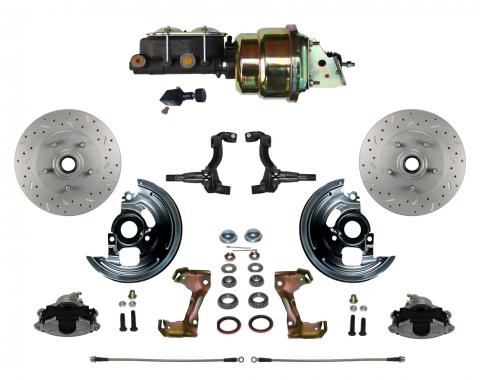 Leed Brakes Power Front Kit with Drilled Rotors and Zinc Plated Calipers FC1002-K105X