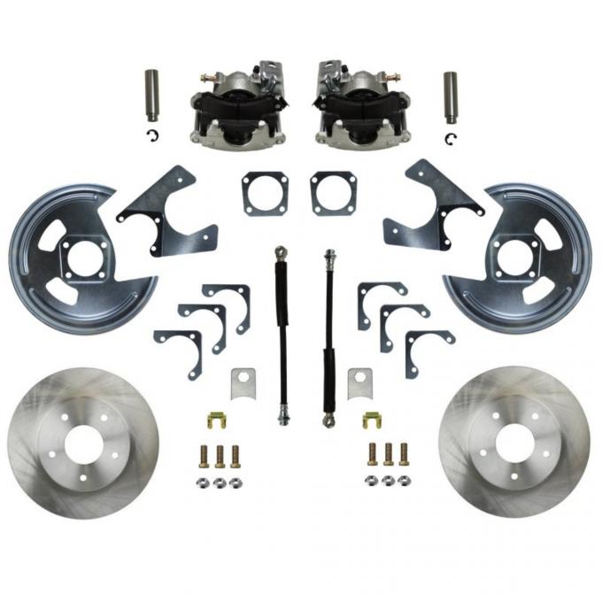 Leed Brakes Rear Disc Brake Kit with Plain Rotors and Zinc Plated Calipers RC1001