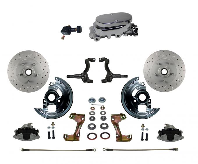 Leed Brakes Manual Front Kit with Drilled Rotors and Zinc Plated Calipers FC1002-F05X