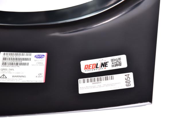 Redline Restomotive® 1974-1981 Chevrolet Camaro Lower Front Left Quarter Repair / Patch Panel