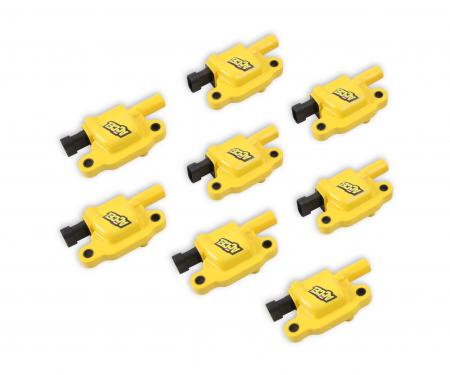 Accel Ignition Coils, SuperCoil GM LS2/LS3/LS7 Engines, Yellow, 8-Pack 140043-8