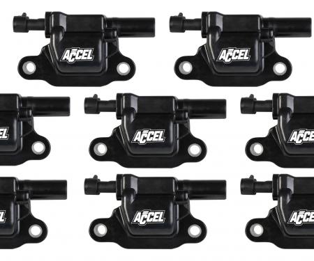 Accel Gen v GM Coils, 2014 and Up, Black, Square, 8 Pack 140081-8