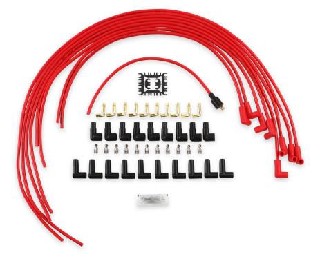 Accel Spark Plug Wire Set- 8mm, Super Stock Universal with Graphite Core, Red Wire with Red 90 Deg Boots 4041R
