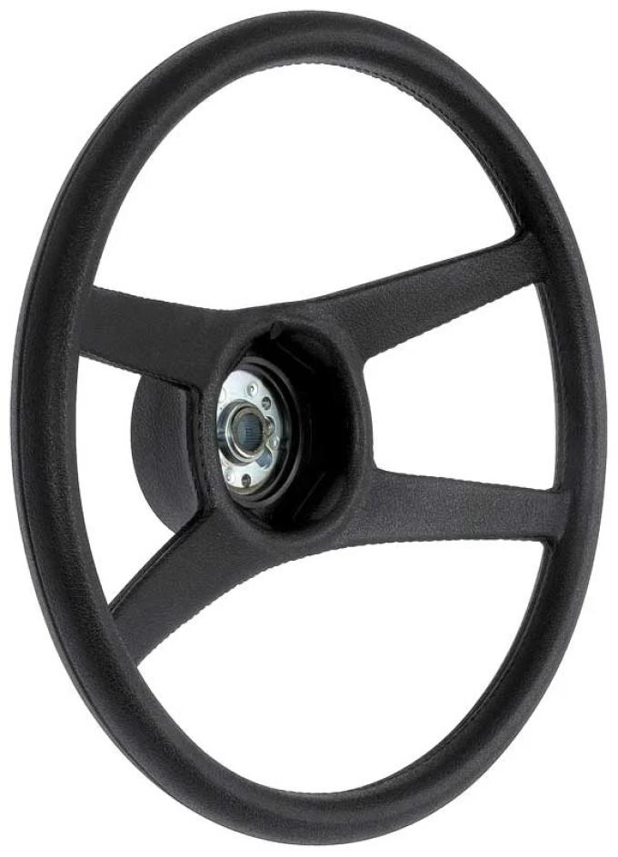 AMD Steering Wheel, Black 4-Spoke Sport Wheel, 71-72 Nova; 75-76 Nova SS; 71-81 Camaro; 71-72 Chevelle Monte Carlo El Camino X459-3571-3BLK